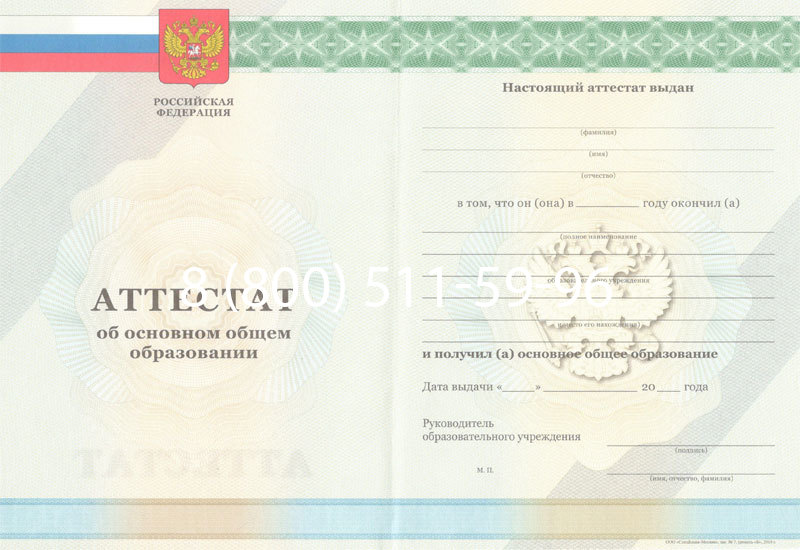 Купить Аттестат за 9 класс 2011-2013 годов в Северске