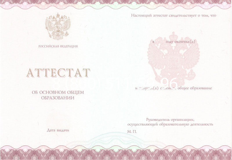 Купить Аттестат за 9 класс 2014-2024 года в Северске Купить Аттестат за 9 класс 2014-2024 года в Северске